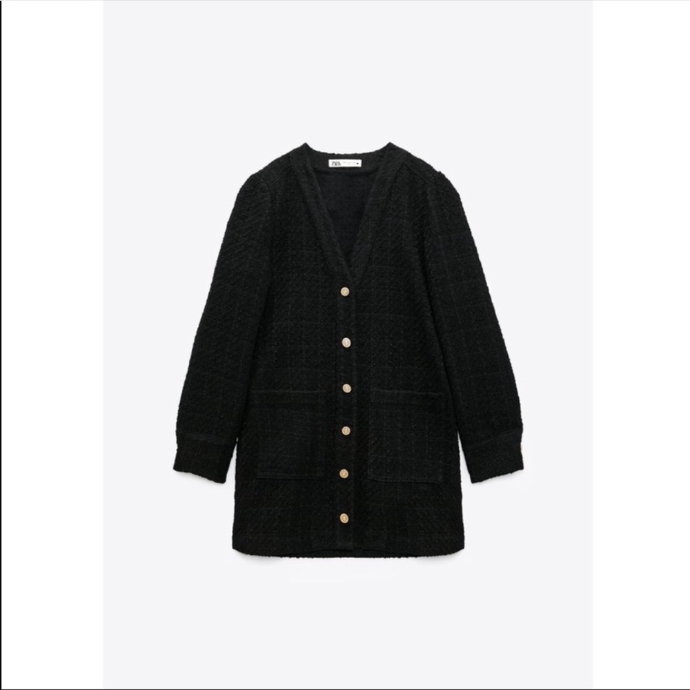 Zara textured black dress - Picture 4 of 7